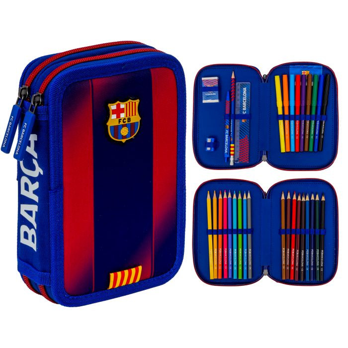 Piórnik podwójny z wyposażeniem FC Barcelona Young AC21 503026044